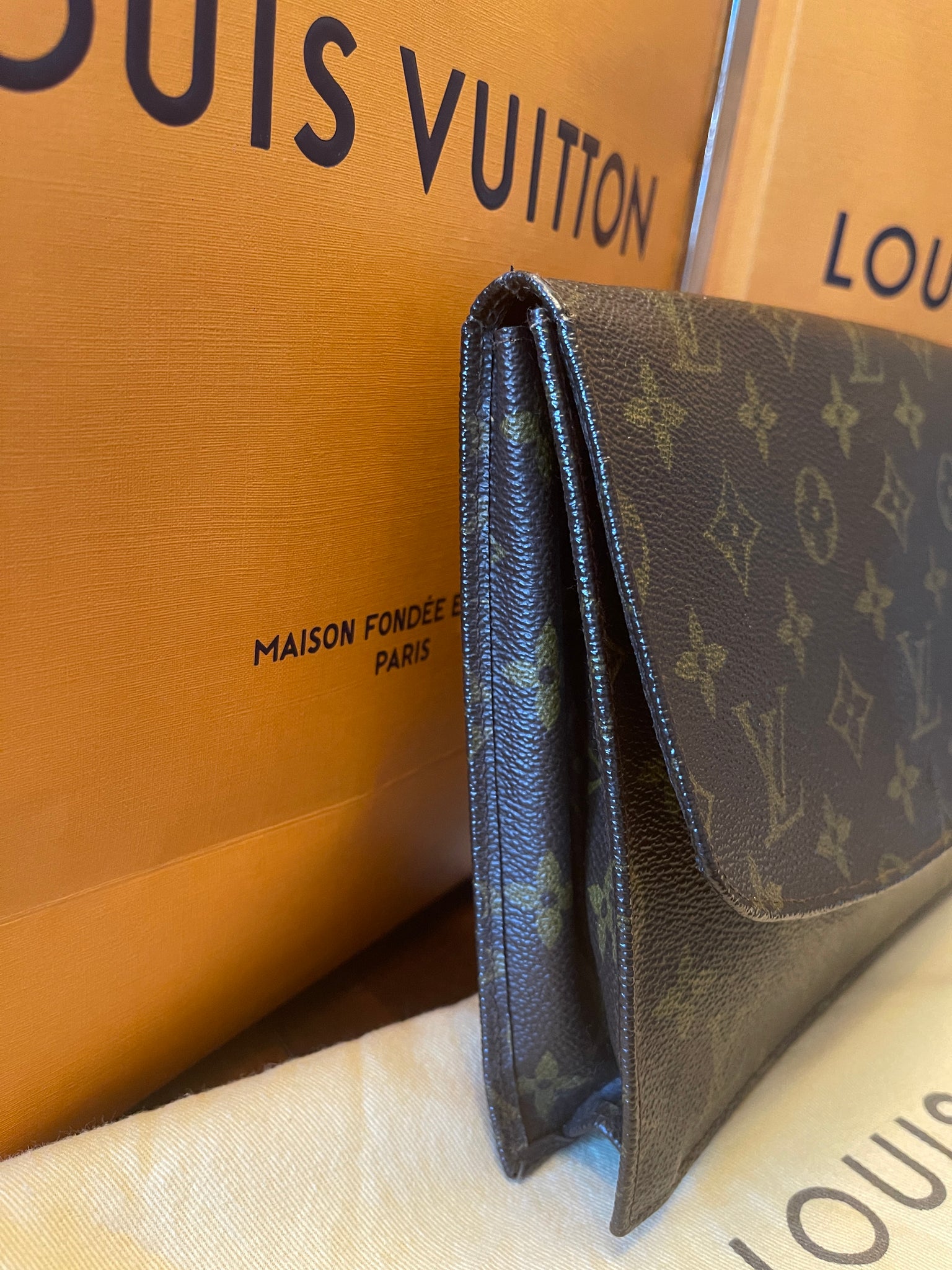 Authentic Louis Vuitton Monogram Pochette Rabat 20 Clutch Bag