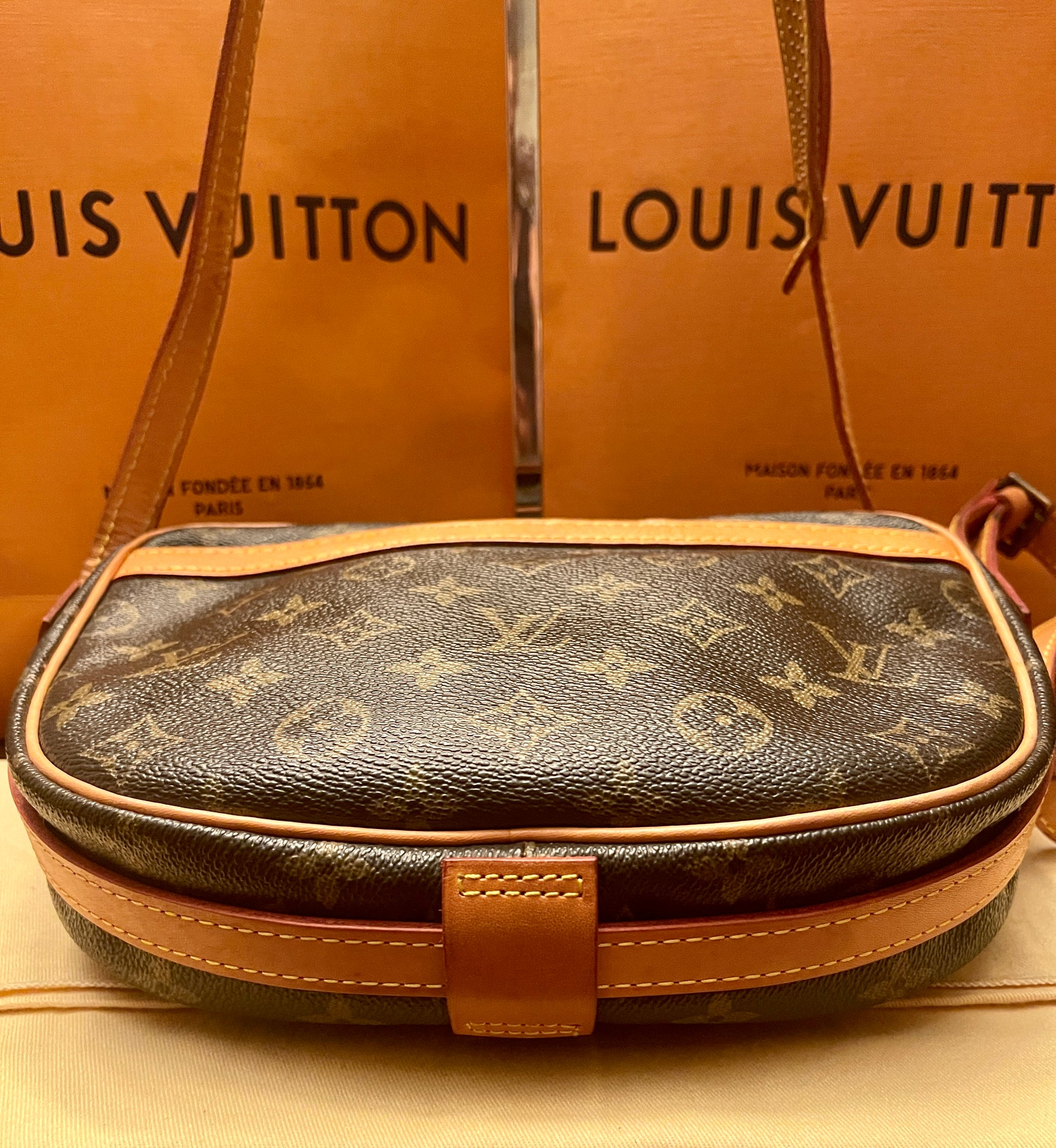Jeune fille leather crossbody bag Louis Vuitton Brown in Leather - 35519713